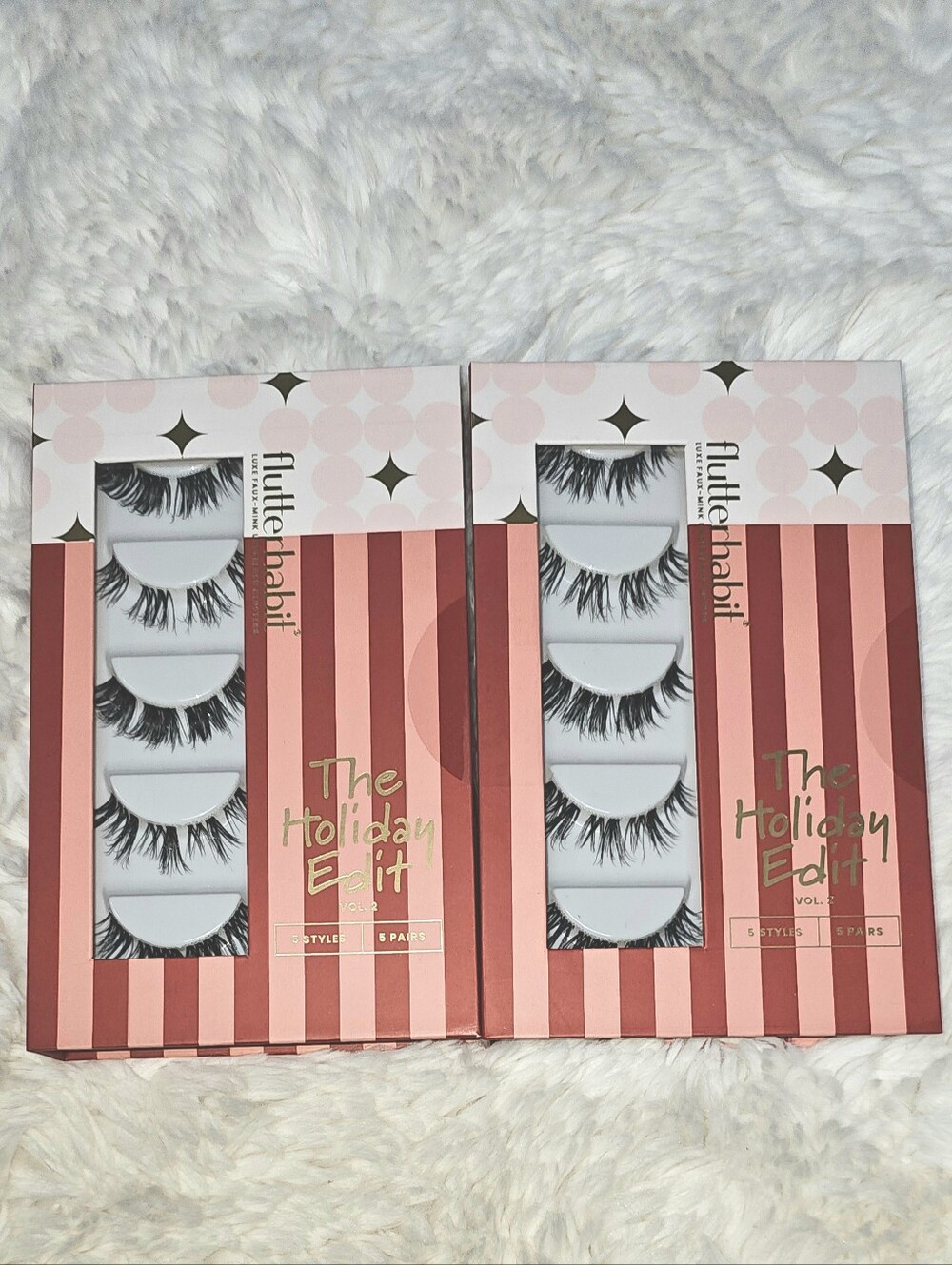 FlutterHabit The Holiday Luxe Faux-Mink Underlash Clusters - Set of 2 Boxes